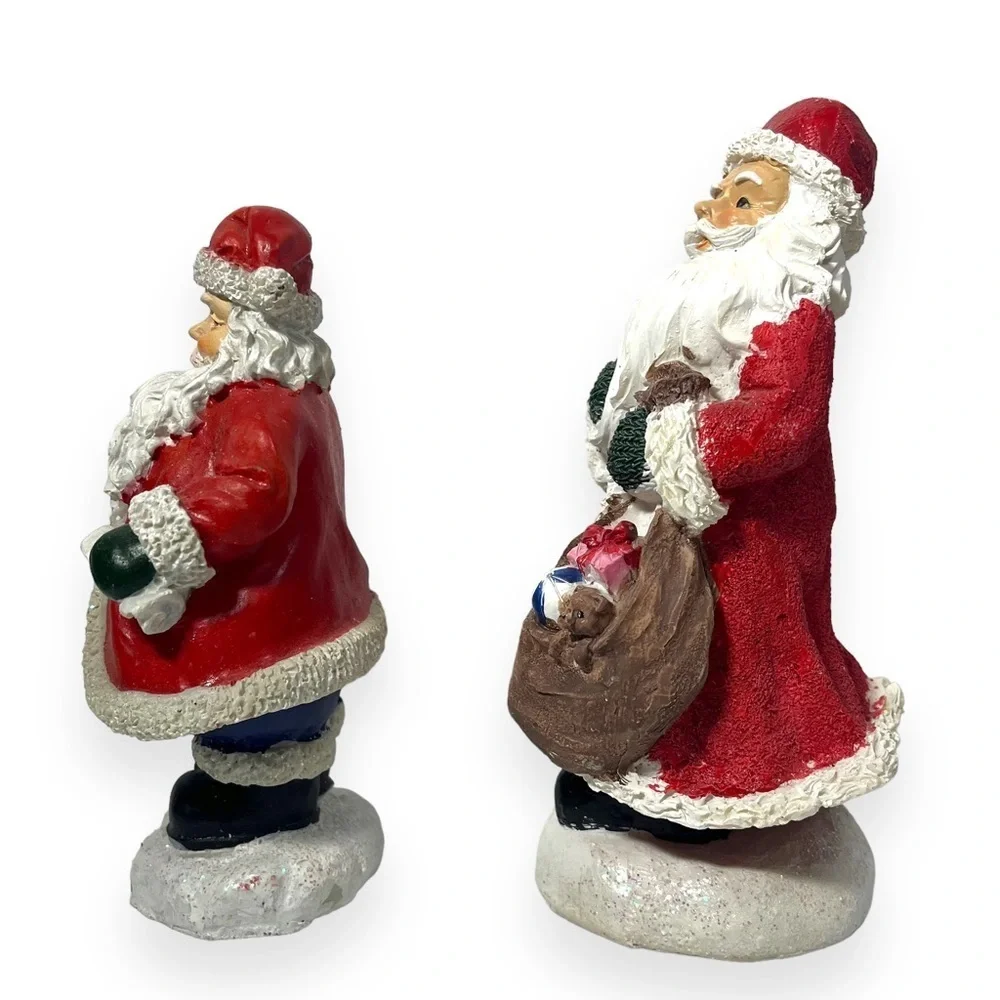 Santa Resin Figurines Lot of 2 Father Christmas Greenbrier‎ International Decor
